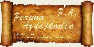 Peruna Azdejković vizit kartica